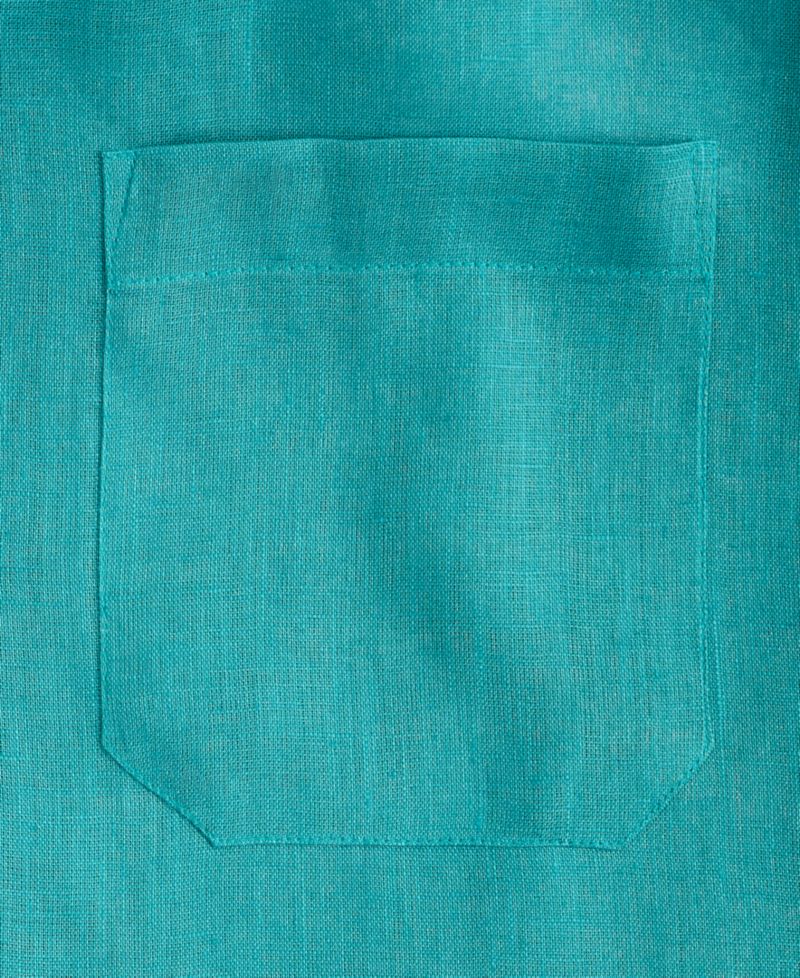Men's Short-Sleeve Camp Collar Linen Shirt, Macy's Exclusive