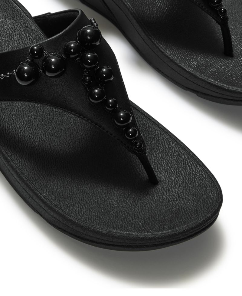 Women's Lulu Beaded Toe Post Slip-On Sandals