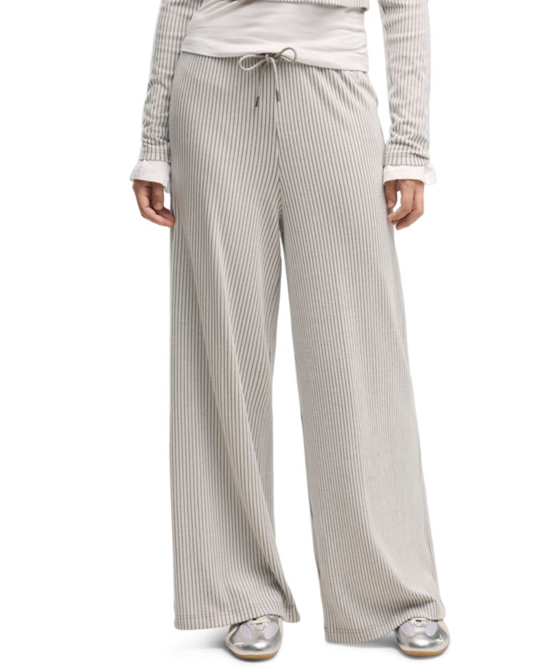 Women's Essentials Ribbed Wide-Leg Pants