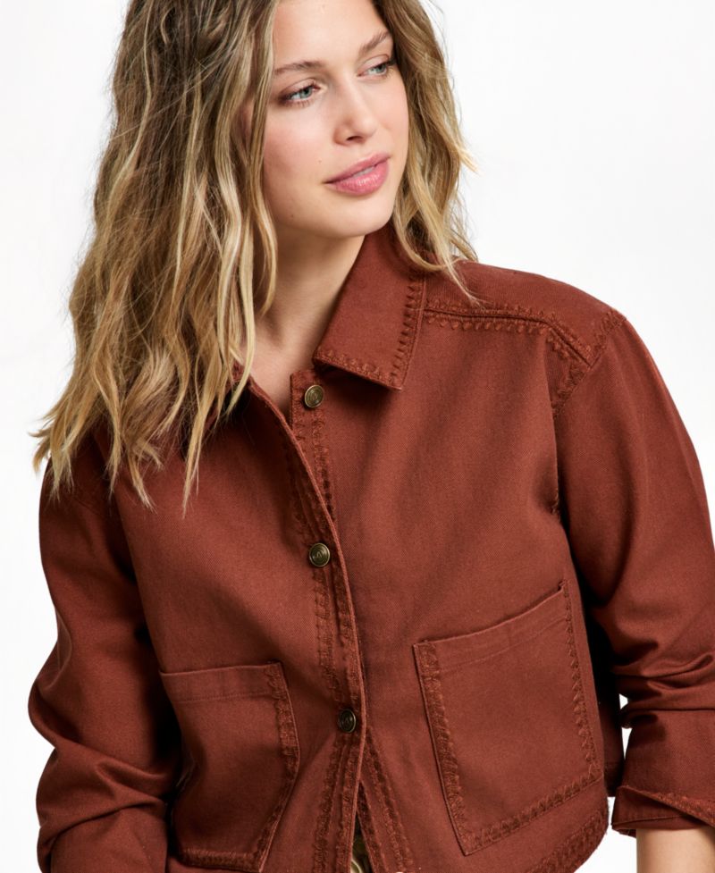 Women's Whipstitched Cropped Jacket
