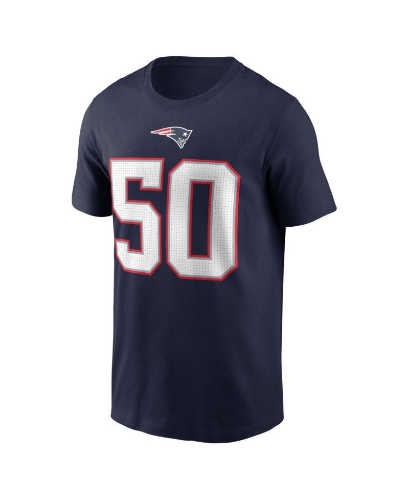 Men's Mike Vrabel Navy New England Patriots Retired Player Name & Number T-Shirt