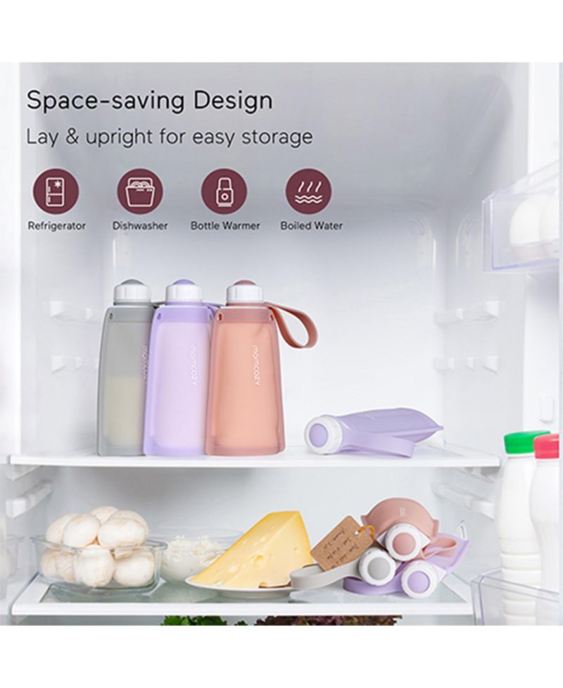 Silicone Milk Storage Bags 5pcs-Light Purple