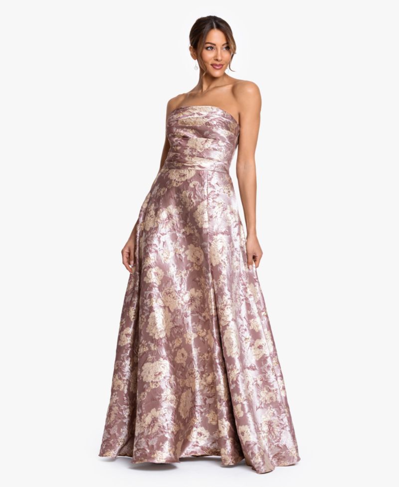Women's Strapless Brocade Ball Gown