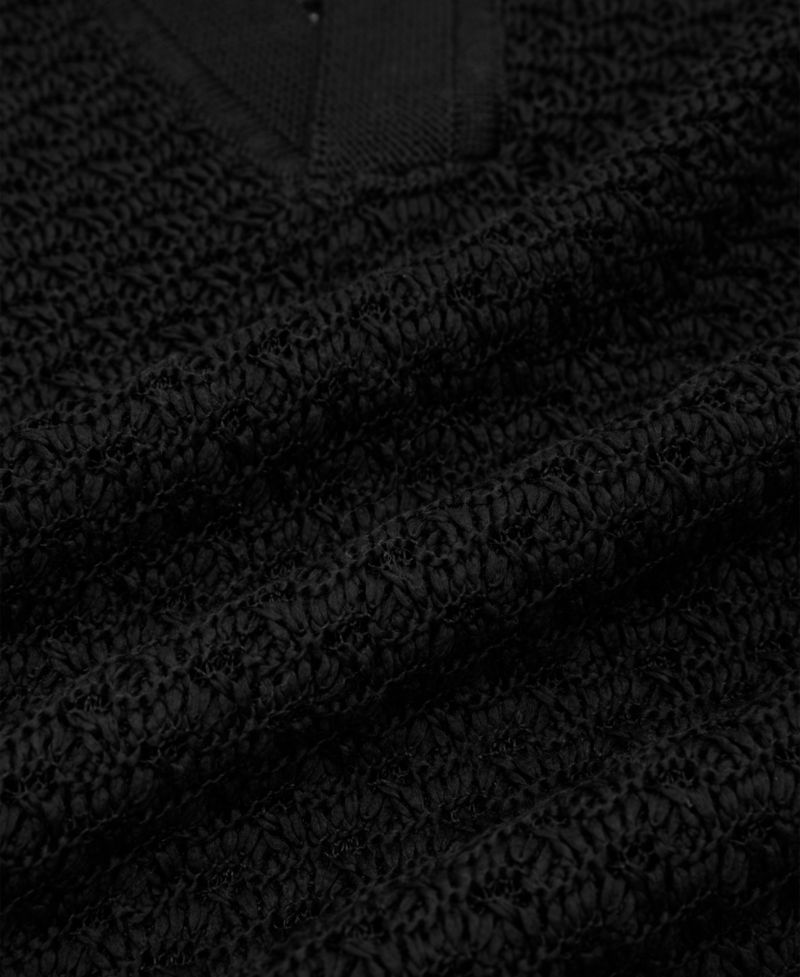 Men's Raffarty Open Collar Stitch Detail Polo Shirt
