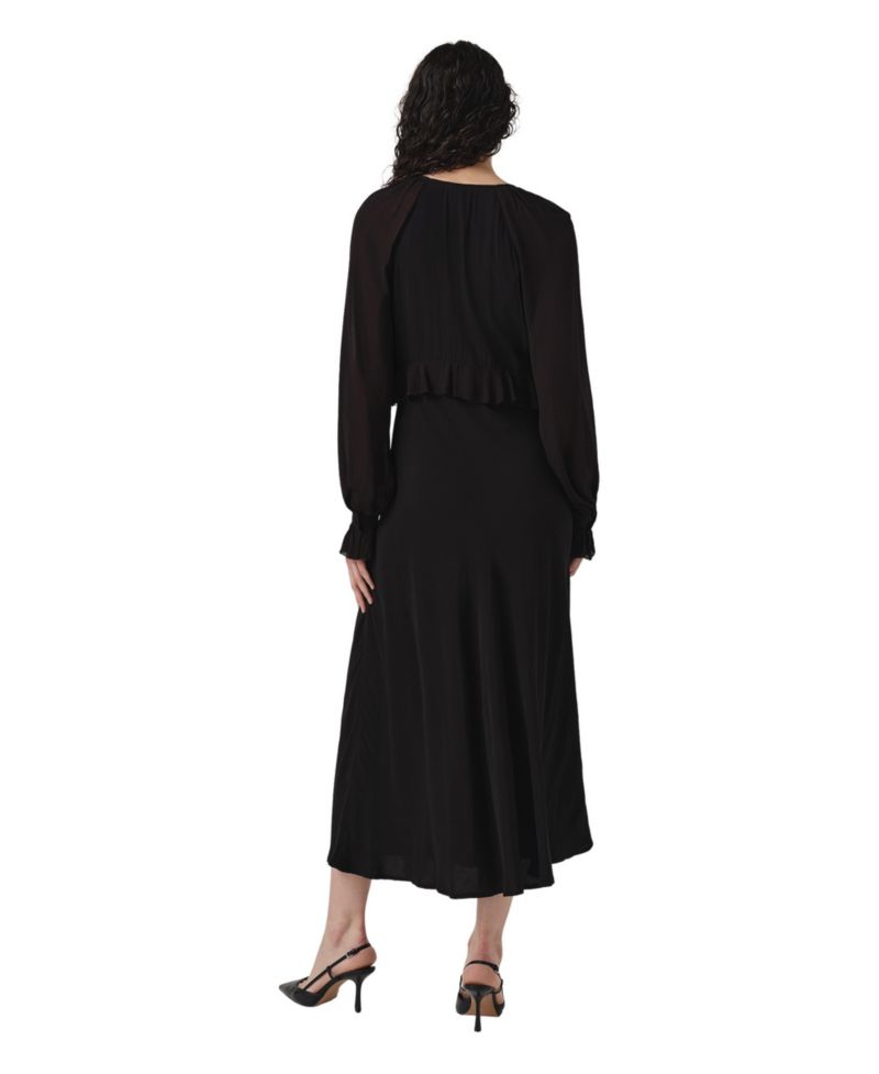 Women's Naomi V-Neck Long-Sleeve Midi Dress
