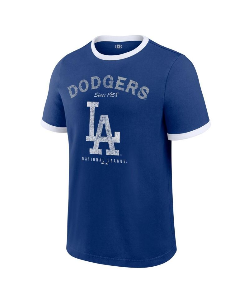 Men's Royal Los Angeles Dodgers Washed Ringer T-Shirt