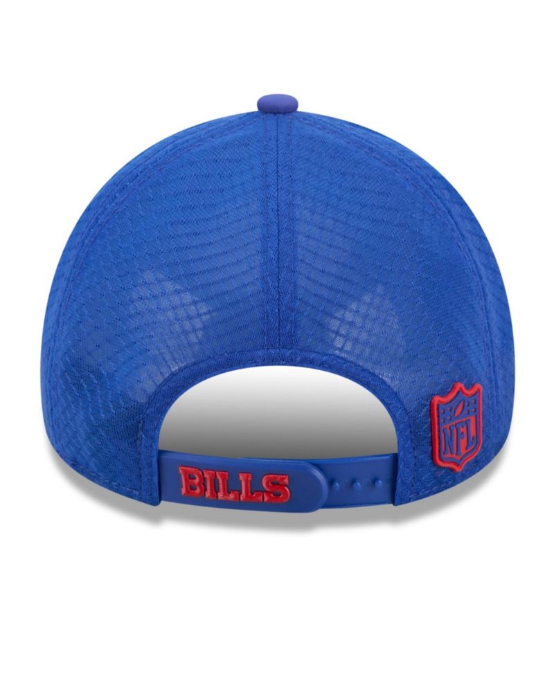 Big Boys and Girls Royal Buffalo Bills 2026 Sideline Apex 9FORTY Adjustable Trucker Hat