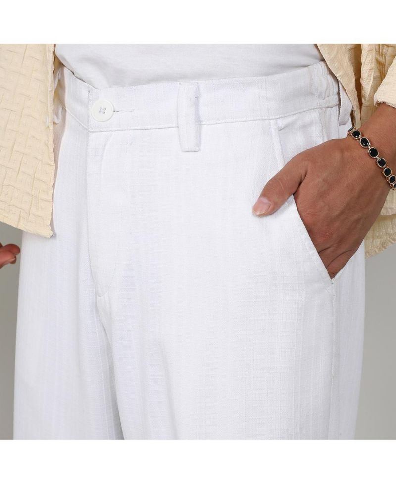 Men's Tailored Linen-Blend Trousers
