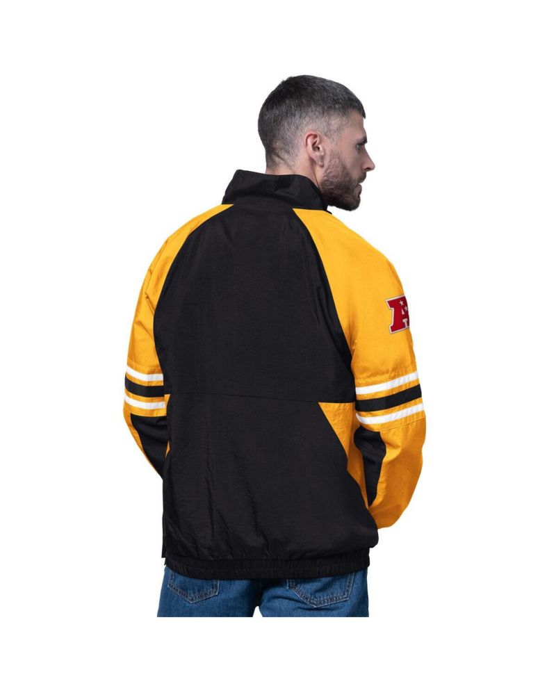 Men's Black Pittsburgh Steelers Prospect Half-Zip Pullover Sweatshirt