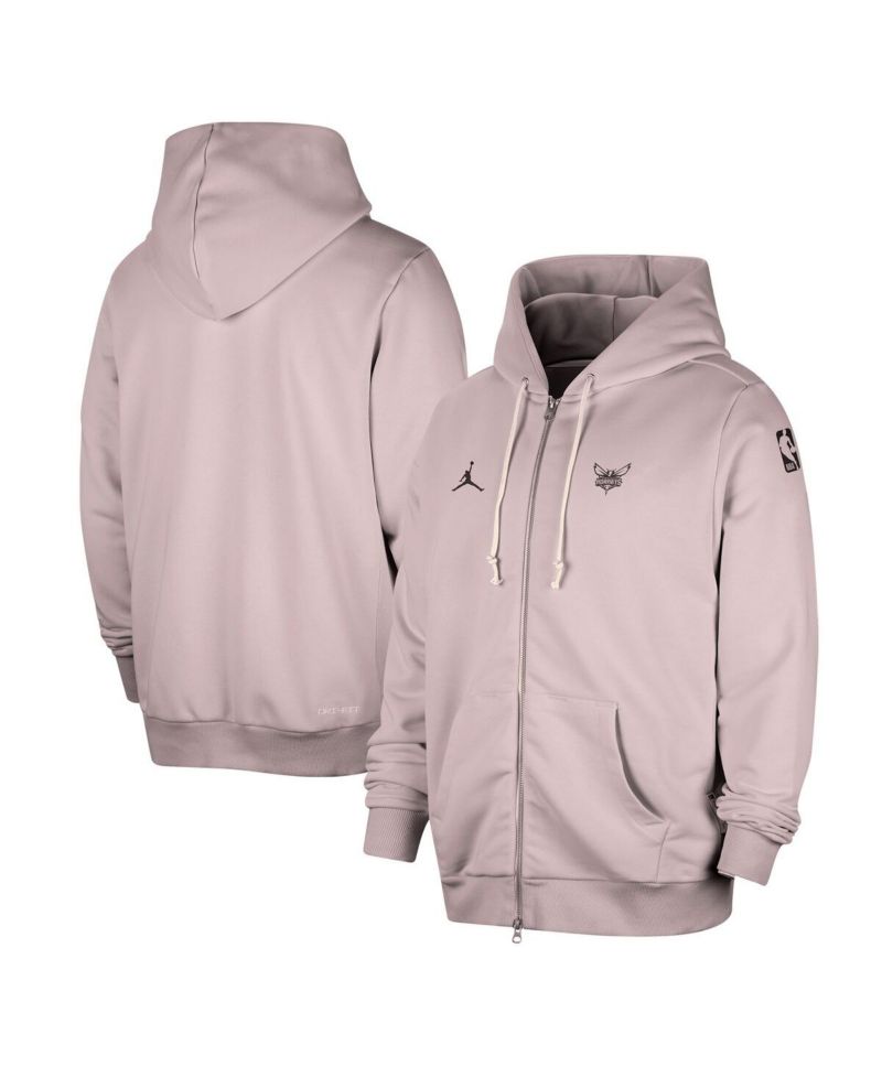 Men's Light Purple Charlotte Hornets Authentic Standard Issue Full-Zip Hoodie Jacket