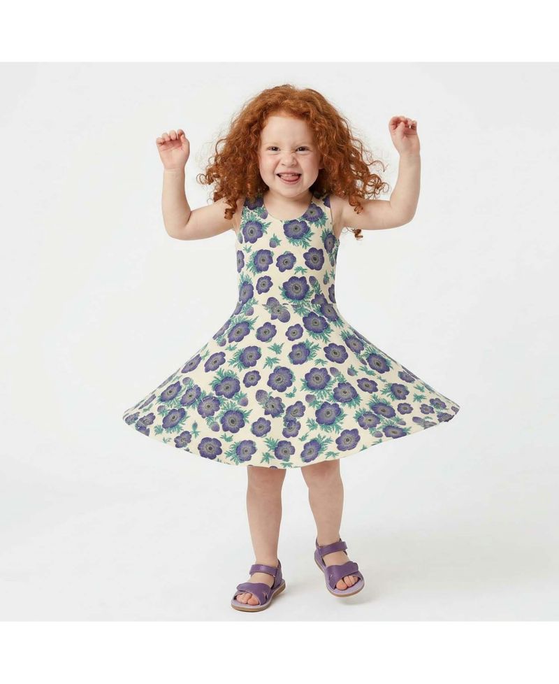 Girls Toddler Fair Trade Organic Cotton Print Sleeveless Twirl Dress