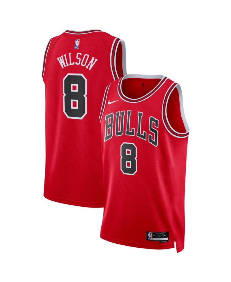 Men's and Women's Caleb Wilson Red Chicago Bulls 2026 NBA Draft Swingman Icon Edition-Jersey