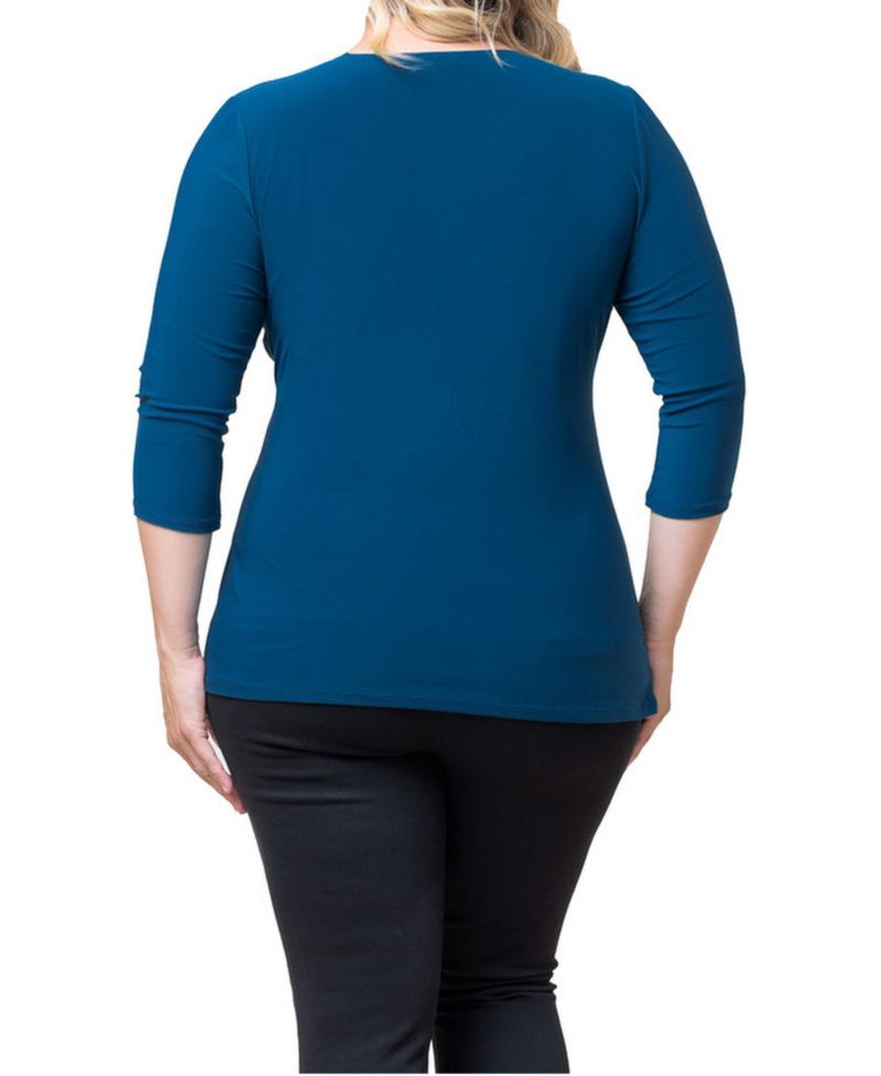 Plus Size Femme Fatale Faux Wrap Top