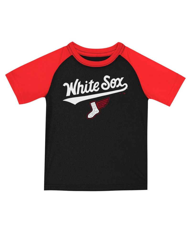 Little Boys and Girls 2-Piece Black/Red Chicago White Sox 2025 City Connect T-Shirt and Shorts Set