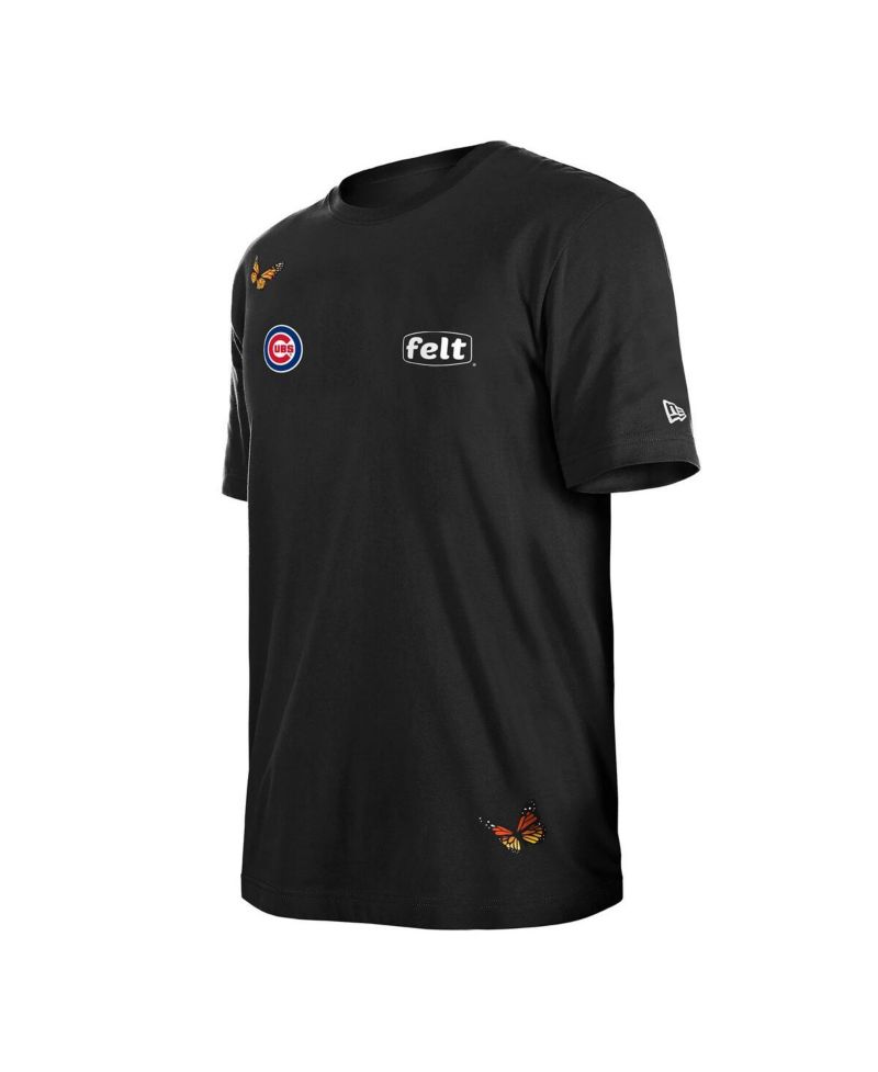x Felt Men's Black Chicago Cubs T-Shirt