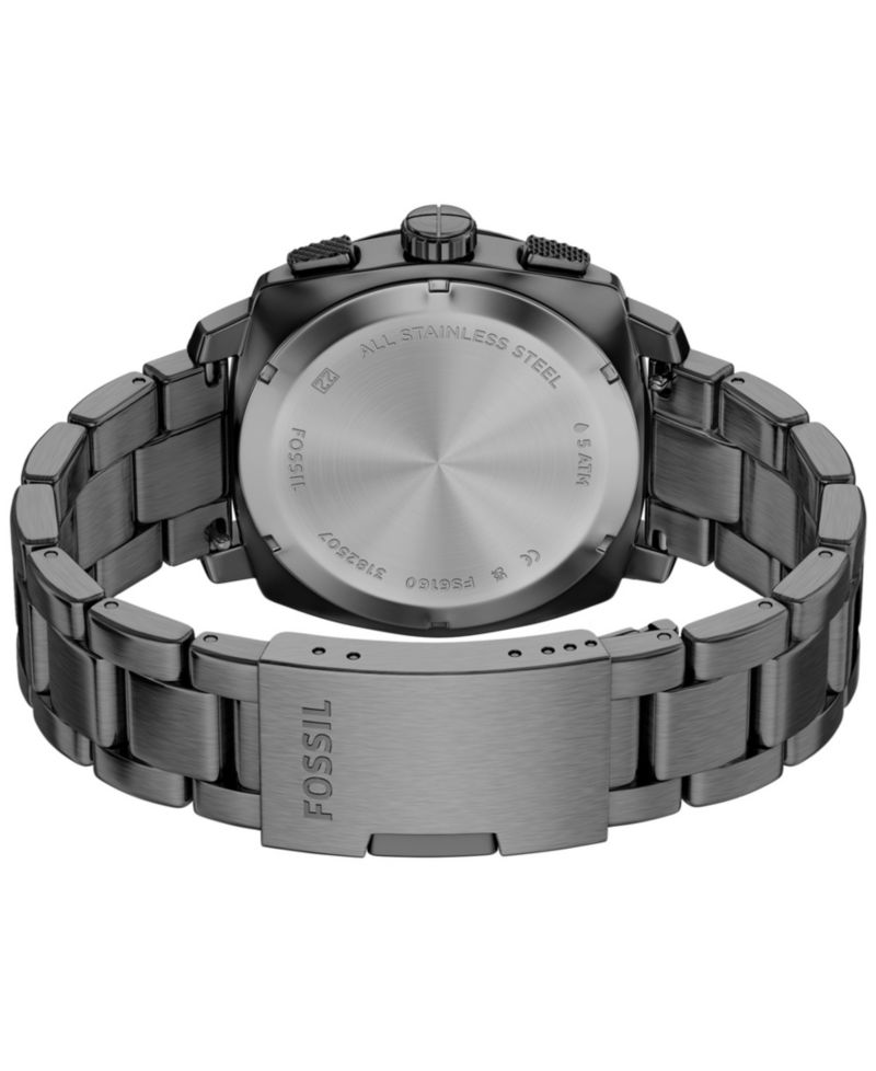 Men's Machine Chronograph Smoke Stainless Steel Watch, 44mm