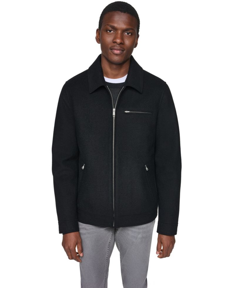 Men's Wool-Blend Classic-Fit Shirt Collar Jacket