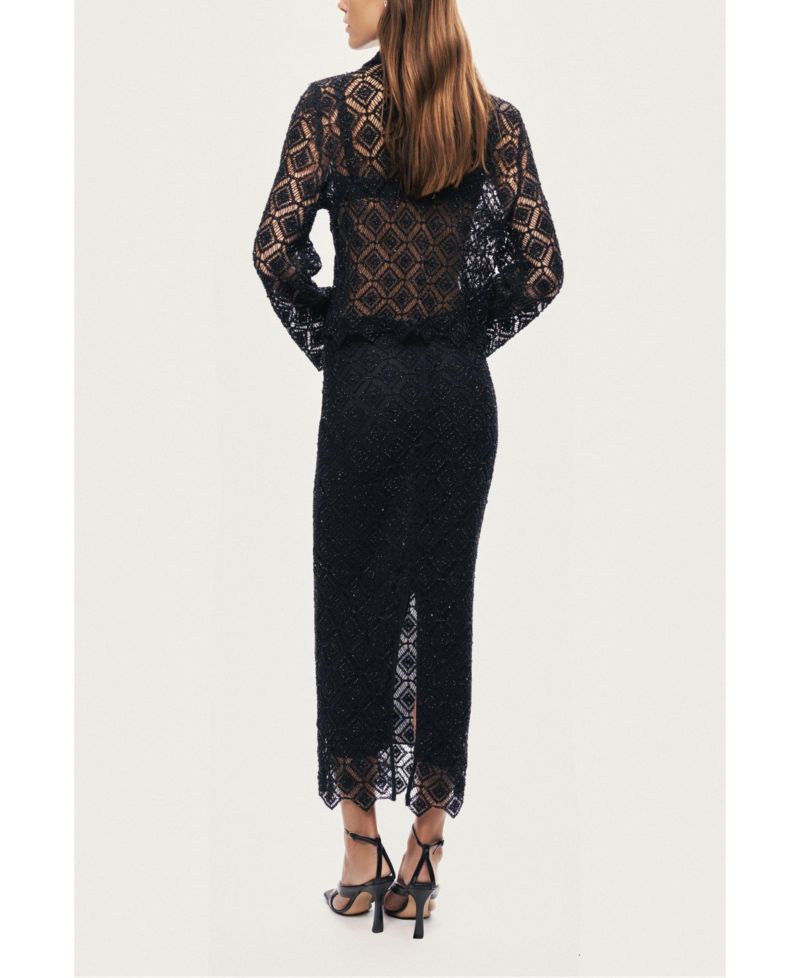 Women's Lace Midi Skirt