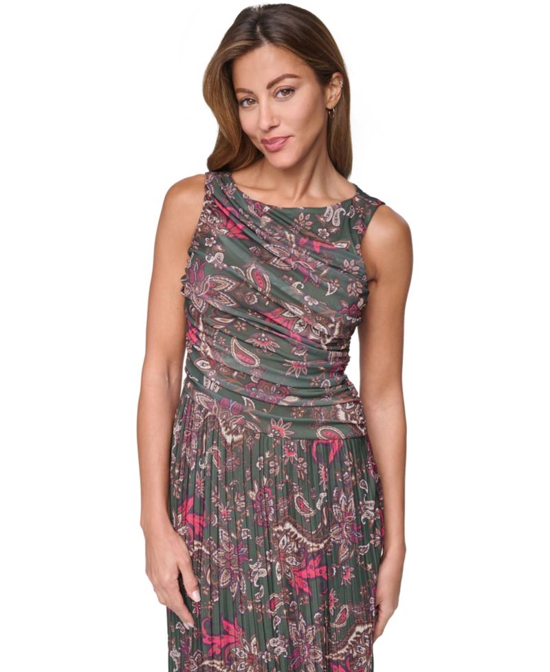 Women's Boat Neck Twofer Dress