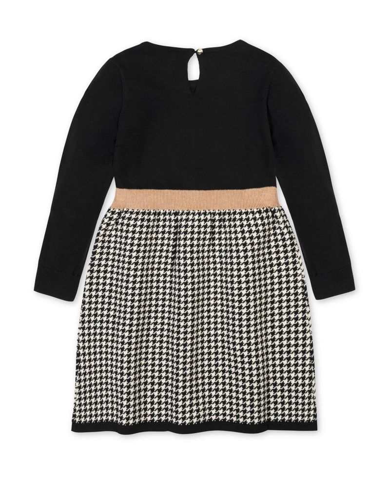 Little and Big Girls' (6-12) Organic Skater Sweater Dress with Bow