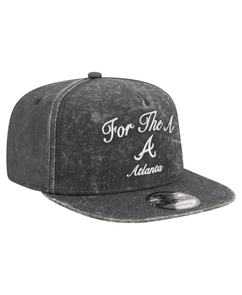 Men's Black Atlanta Braves City Slogan A-Frame 9FIFTY Snapback Hat