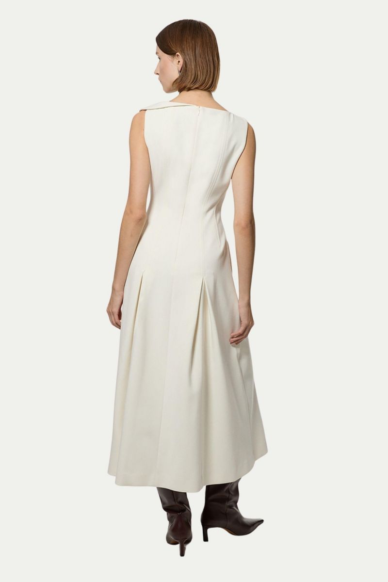 Women's Asymmetric Neck Tailored Dress