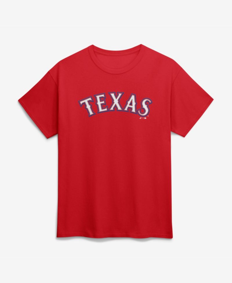 Men's Red Texas Rangers Wordmark T-Shirt
