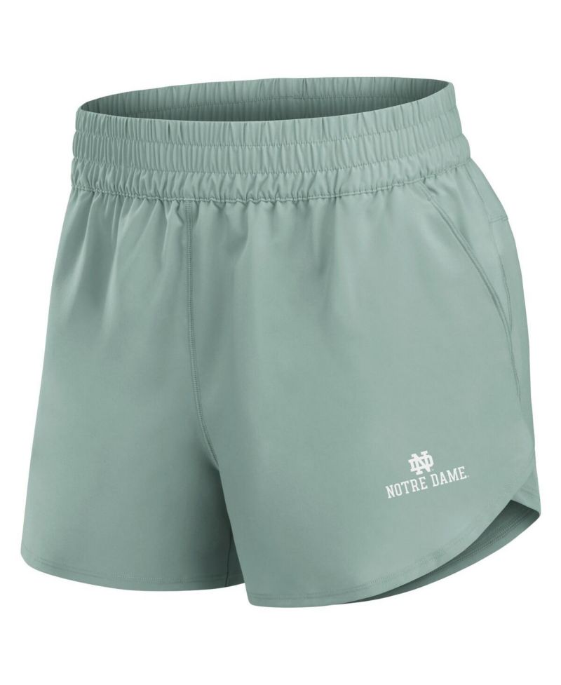 Women's Green Notre Dame Fighting Irish Studio Woven Vibe Shorts