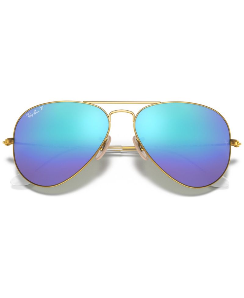 Unisex Polarized Aviator Mirror Sunglasses, RB3025