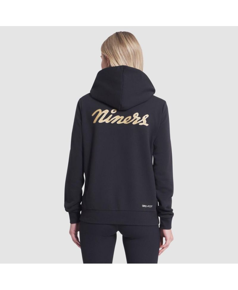 Women's Black San Francisco 49ers 2025 Rivalries Collection Standard Issue Sideline Dri-FIT Hoodie