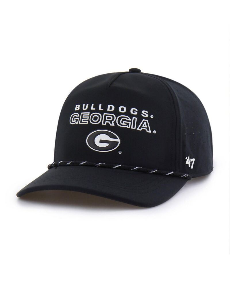 Men's Black Georgia Bulldogs Forward Vent Hitch Rope Adjustable Hat