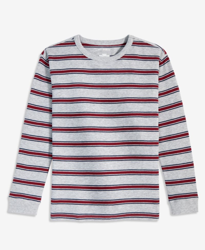 Boys' XS-XL Long-Sleeve Striped Thermal Shirt