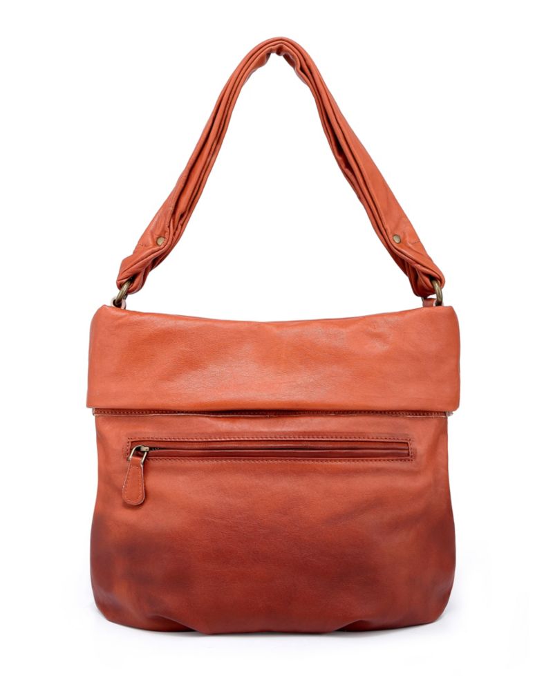 Sweet Lotus Leather Bucket Bag