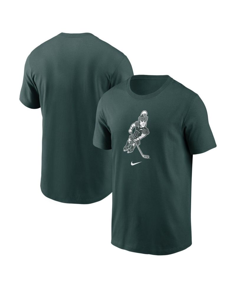 Men's Green Michigan State Spartans Hockey Sparty Sport T-Shirt