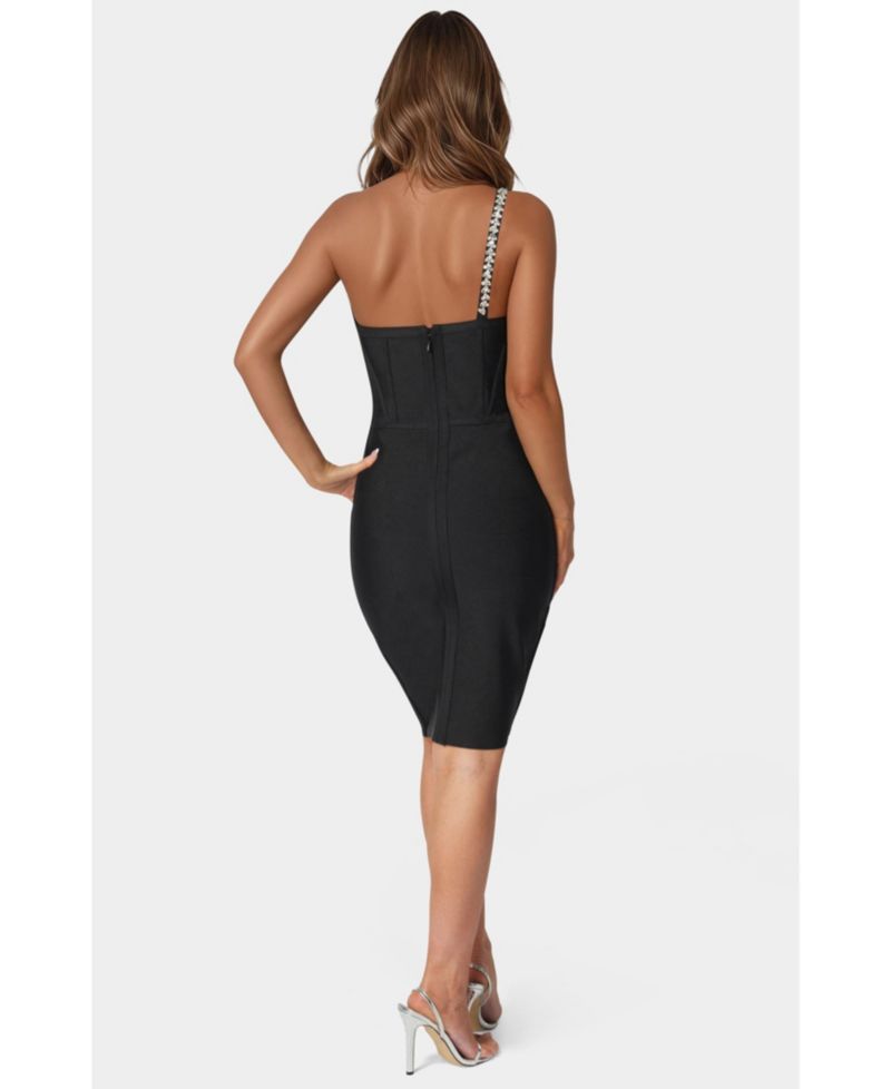 Women's Embellished Crystal Corset Bandage Dress
