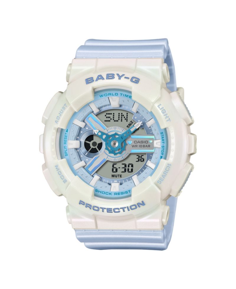 Women's Baby G Analog Digital Blue Resin Watch 43.4mm