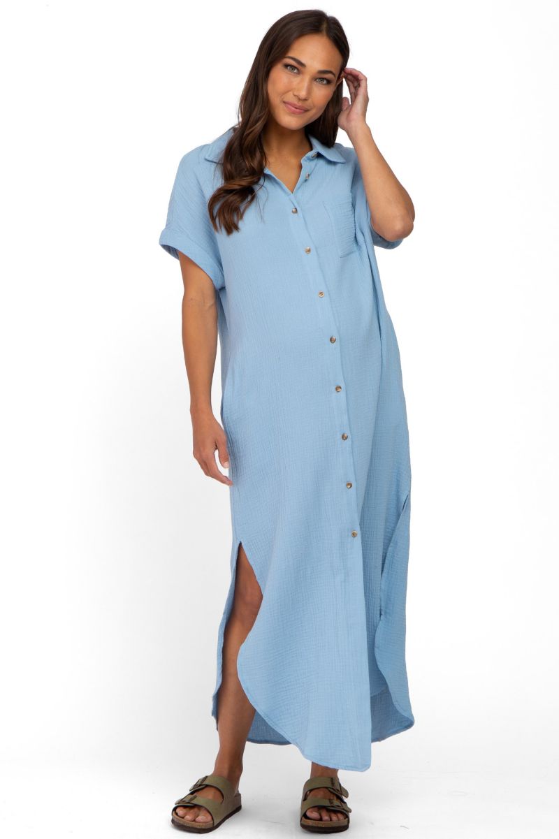 Women's Button Down Midi Dress