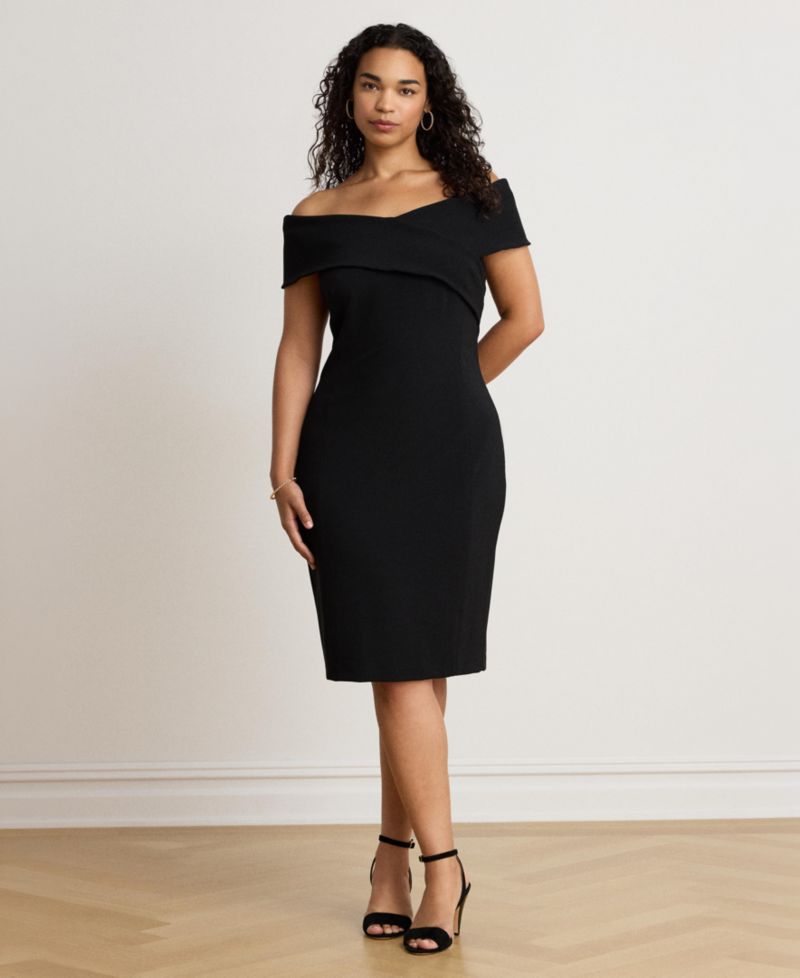 Women's Faille Off-the-Shoulder Cocktail Dress