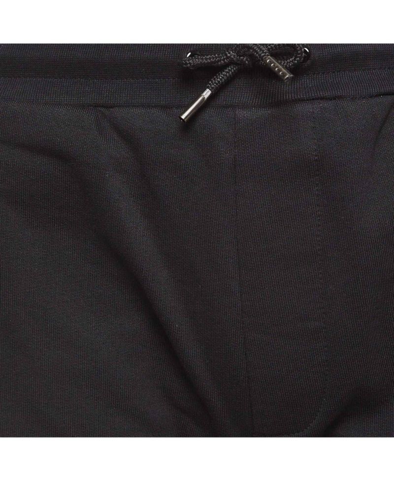 Women's Black Heavy Knit Zipper Detail Joggers