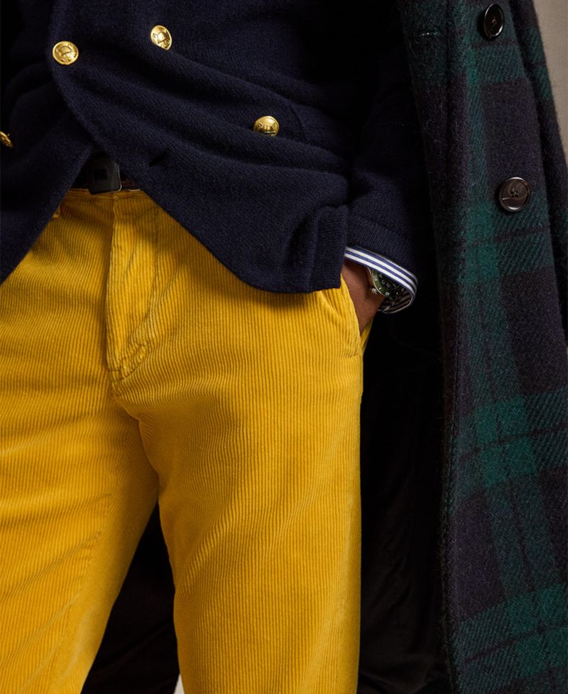 Men's Stretch Straight-Fit Corduroy Pants