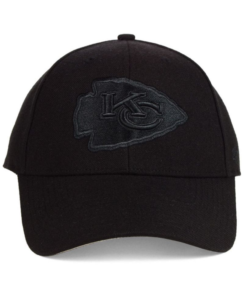 Kansas City Chiefs Black & Black MVP Strapback Cap