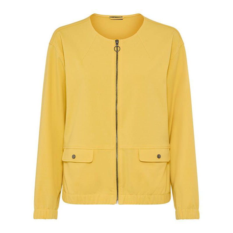 Women's Collarless Zip Jacket