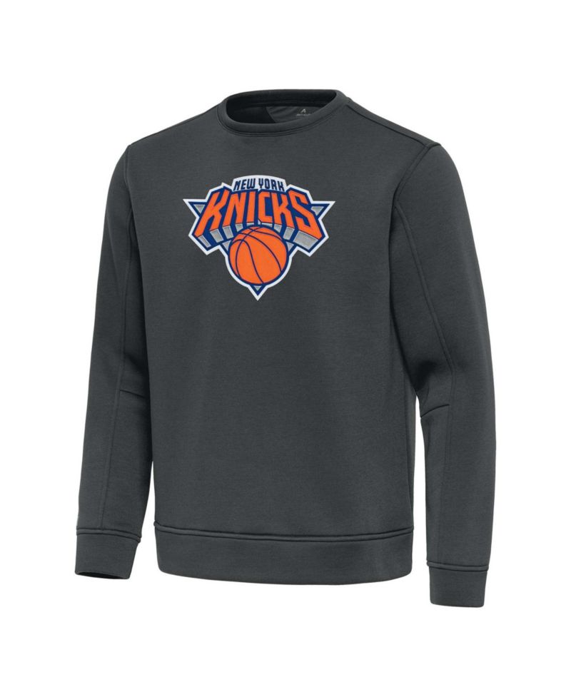 Men's Pewter New York Knicks Relevant Pullover Sweatshirt
