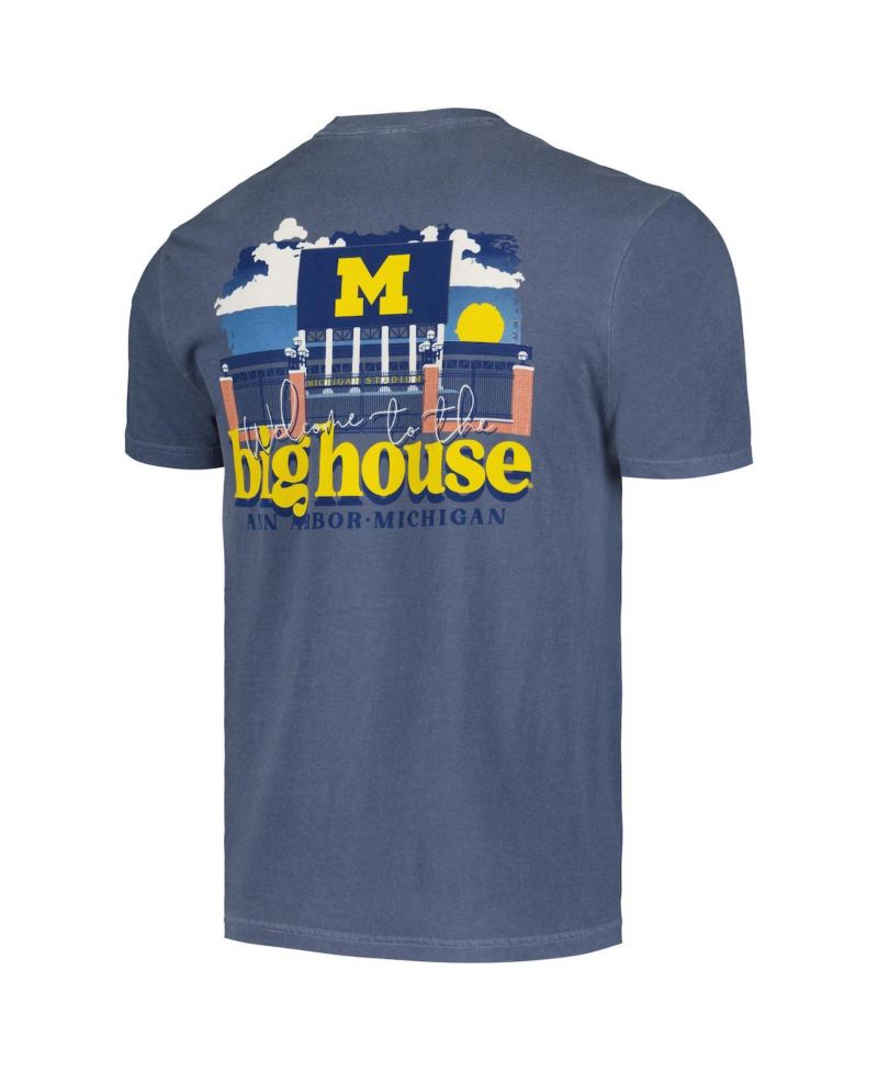 Men's and Women's Navy West Virginia Mountaineers Hyper Local Two-Tone Mascot State T-Shirt