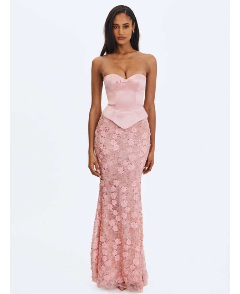 Women's Uliya Strapless Mermaid Peplum Maxi Dress