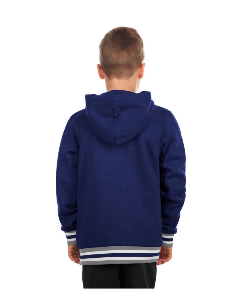 Big Boys and Girls Royal Los Angeles Dodgers Knit Trim Pullover Hoodie