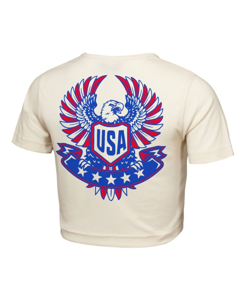 Women's Natural USA FIFA World Cup 2026 Elote Squad Cropped T-Shirt