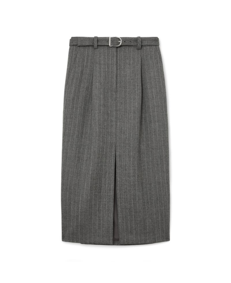 Women's Astrid High-Waisted Pleated Wool Skirt