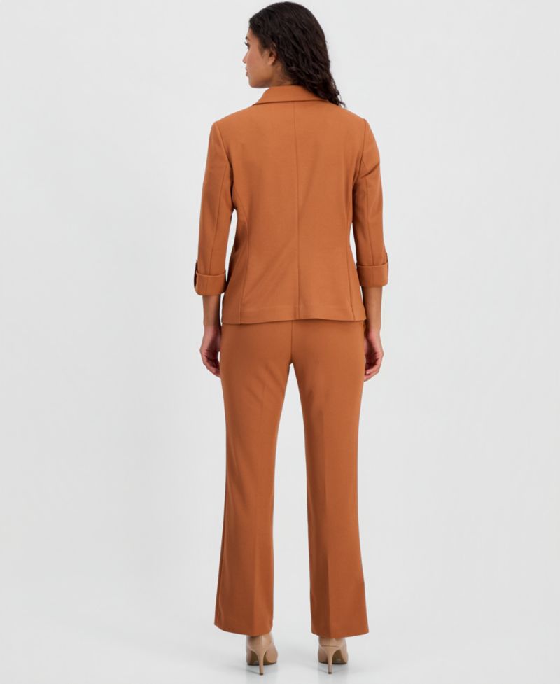 Petite Pull-On Straight-Leg Pants