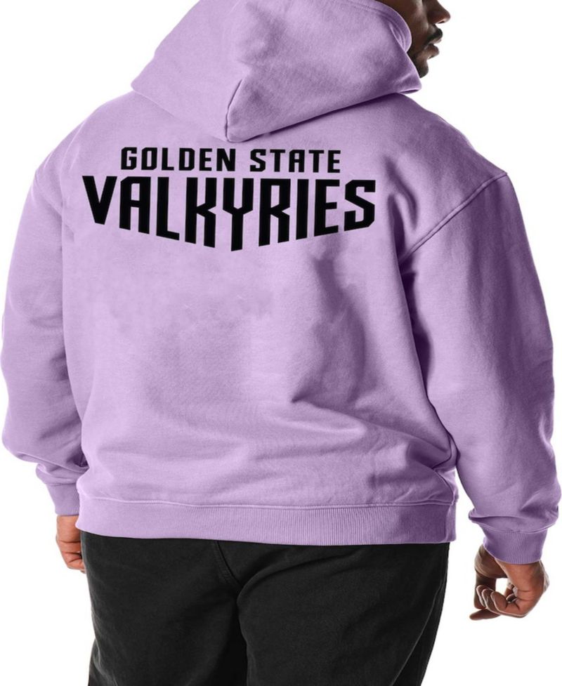 Men's and Women's Violet Golden State Valkyries Heavy Wash Fleece Pullover Hoodie